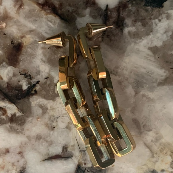 Eddie Borgo 12k Gold Vermeil Chain Link Earrings - Picture 6 of 10